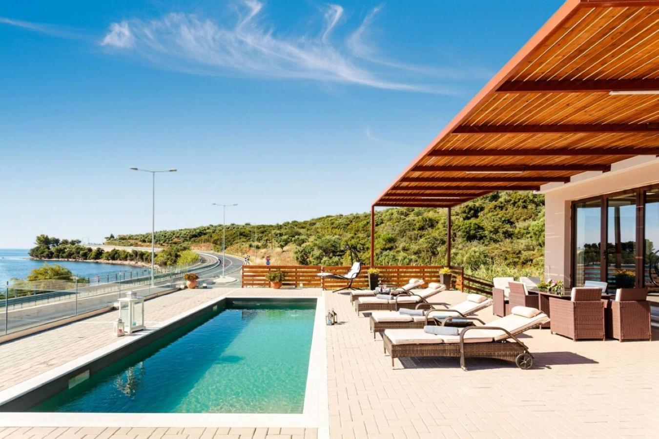 Seaside Summer Bliss - Aurora Luxury Pool Paradise Petalídhion Exteriör bild